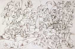 Ubu Roi Le Banquet Acte 1 Scene II by Joan Miró at Annandale Galleries