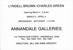 Invitation by Lyndell Brown at Annandale Galleries