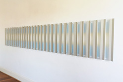 White line sequence - Install View by Andrew Leslie at Annandale Galleries