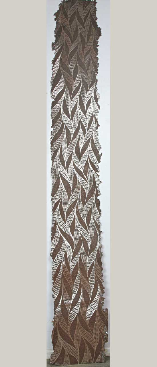 Darra at Ŋaymil Font, Incised on Found Steel by Gunybi Ganambarr at Annandale Galleries