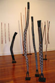 Installation - Lorrkons  Mimih Spirits  Yawkyawks by Owen Yalandja at Annandale Galleries