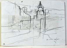 Study for London Landscapes No 5 by John Virtue at Annandale Galleries