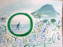 Forest Pool 1 - 12 (Detail 2) by Guy Warren at Annandale Galleries
