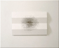 Untitled (Black Sun Figure Space Screen) by Howard Taylor at Annandale Galleries