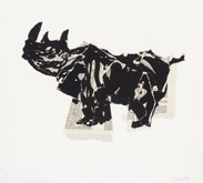 Untitled (Rhino III) by William Kentridge at Annandale Galleries