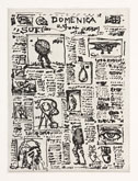 L'Avanzata Inesorabile 2 (Newspaper) by William Kentridge at Annandale Galleries