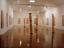 Installation by John Mawurndjul at Annandale Galleries