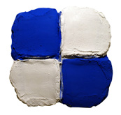 Blue Bloc White by Bram Bogart at Annandale Galleries