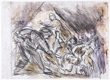 From Rembrandt:  The Blinding of Samson by Leon Kossoff at Annandale Galleries