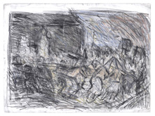 From Goya:  A Procession of Flagellants by Leon Kossoff at Annandale Galleries