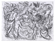 From Rubens:  Minerva Protects Pax from Mars by Leon Kossoff at Annandale Galleries