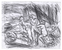 From Poussin:  Cephalus and Aurora by Leon Kossoff at Annandale Galleries