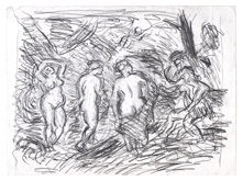 From Rubens:  The Judgment of Paris by Leon Kossoff at Annandale Galleries