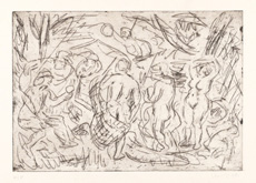 From Rubens:  The Judgment of Paris by Leon Kossoff at Annandale Galleries