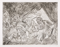 From Rembrandt:  The Blinding of Samson by Leon Kossoff at Annandale Galleries