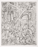 From Veronese:  The Adoration of the Kings by Leon Kossoff at Annandale Galleries