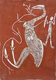 Hunted Emu by Lofty Bardayal Nadjamerrek at Annandale Galleries