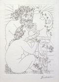 Sculpteur, Modele accroupi et Tete sculptee, from La Suite Vollard, 1933 by Pablo Picasso at Annandale Galleries