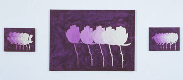 A Rose is A Rose...New Farm Park (triptych) by Denise Green at Annandale Galleries