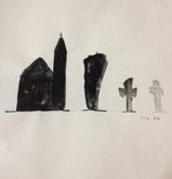 Megalithes et Maisons et Crosses by Loic Le Groumellec at Annandale Galleries