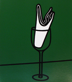 Patrick Caulfield in the Annandale Galleries stockroom