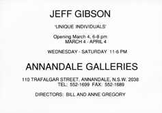 Invitation by Jeff Gibson at Annandale Galleries