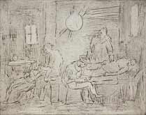 The Testament of Eudamidas by Leon Kossoff at Annandale Galleries