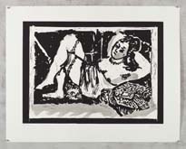 Reclining Figure with Cat by William Kentridge at Annandale Galleries