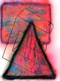 3 prong illusion + gouged shapes by Aaron Anderson at Annandale Galleries