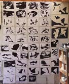 Installation of Drawings in the Studio by Geoffrey de Groen at Annandale Galleries