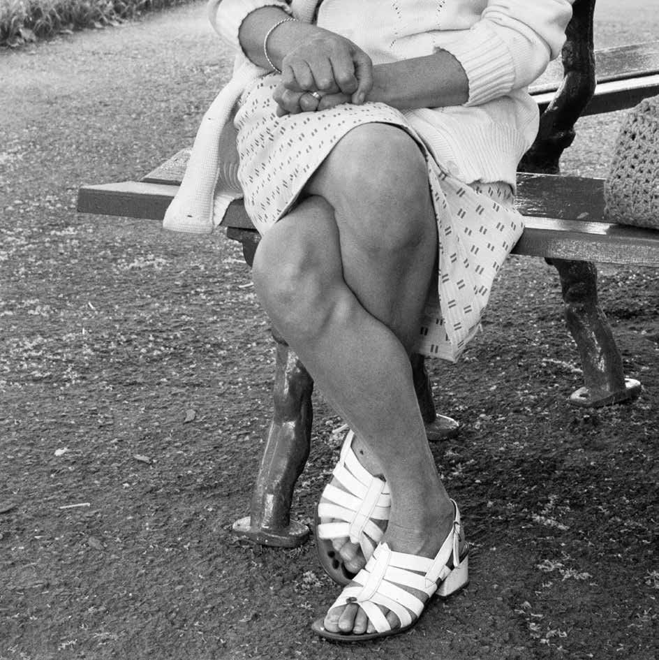 Woman on a bench. Joubert Park, Johannesburg. 1975 by David Goldblatt at Annandale Galleries